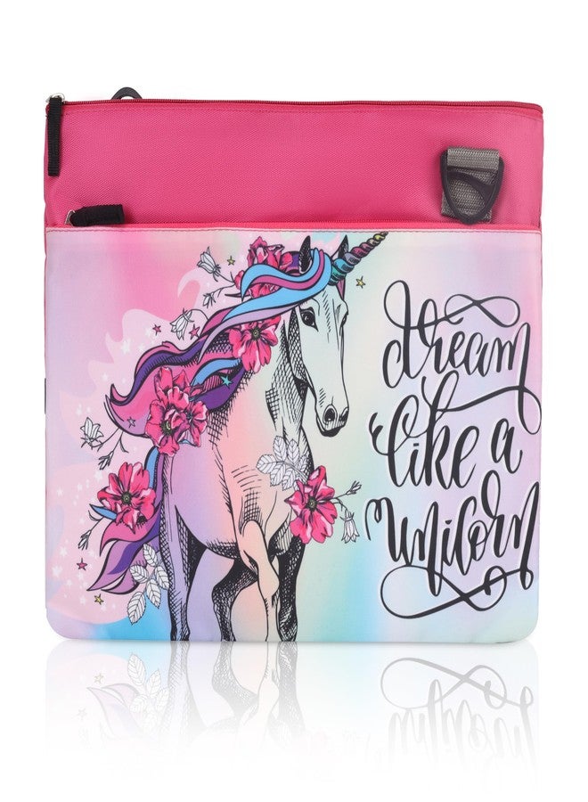 Echo Boomers Unicorn Printed Exam & Activity Sling Bag | 3 Compartments | Cushioned & Detachable Strap | Ideal for Outdoor Travel - Image 1